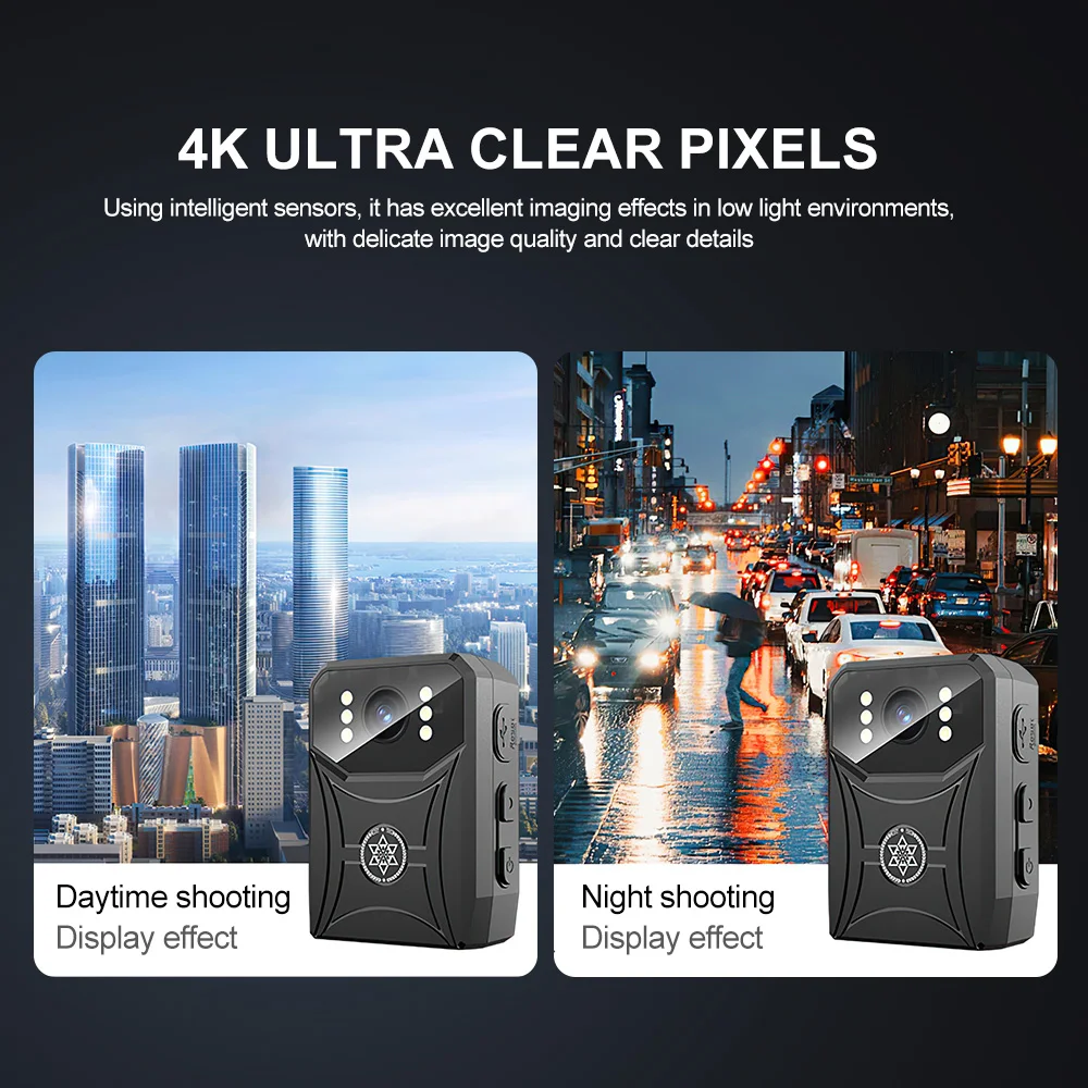 Mini 4K HD Cameras with WIFi 3000mAh Digtal Video Recorder with IPS Screen Night Vision Police Body Camera Portable Camcorder Mini 4K HD Cameras with WIFi 3000mAh Digtal Video Recorder with IPS Screen Night Vision Police Body Camera Portable Camcorder