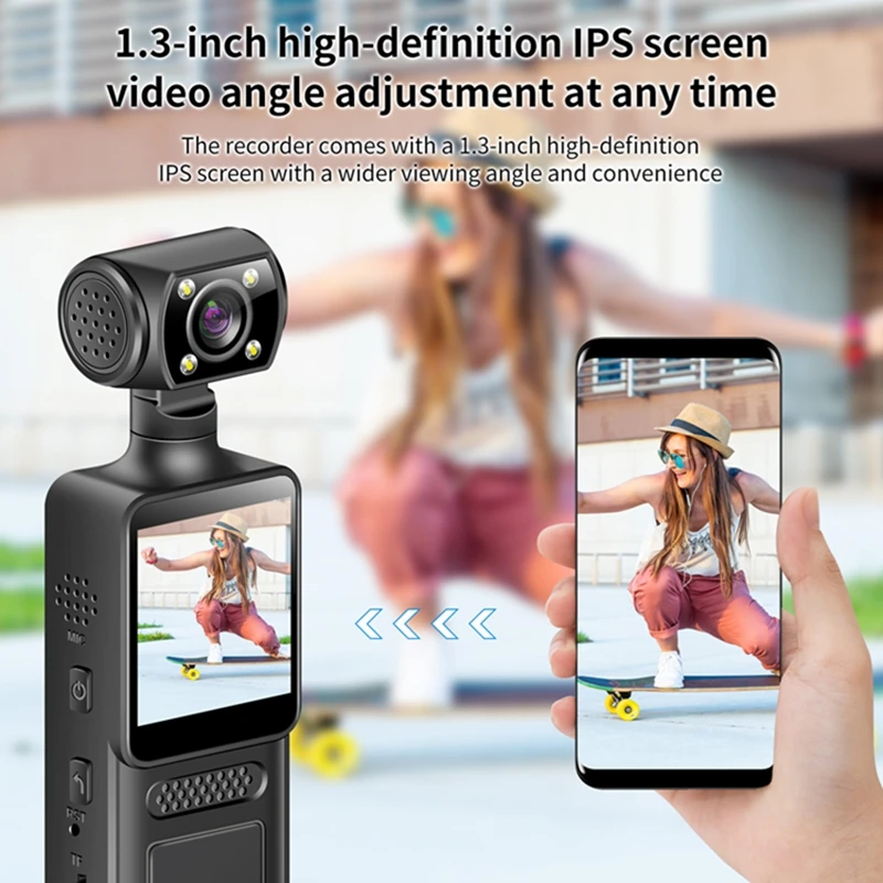 Lenovo Mini New Camera 8K HD Handheld Portable Digital Video Recorder Professional Anti Shake Camera Night Vision Action Camera
