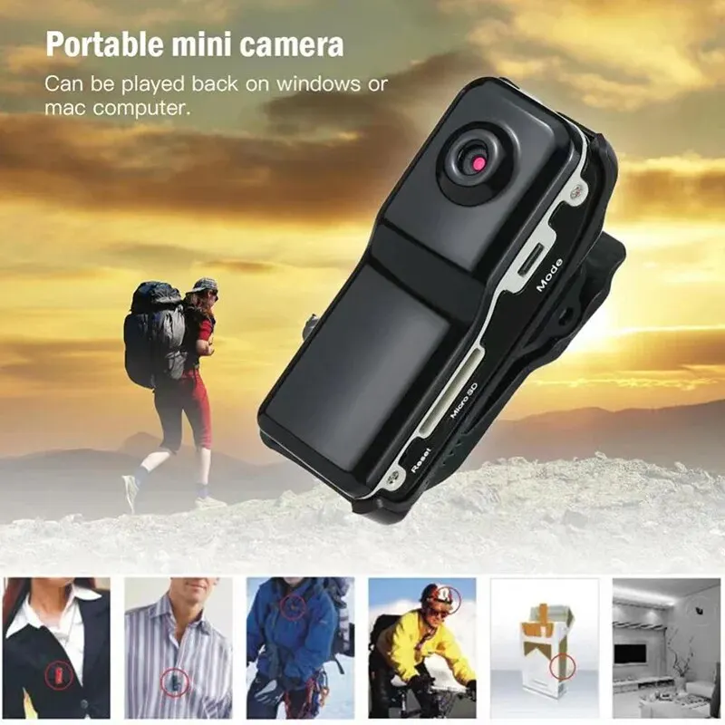 For Home and OfficeHD Mini DV Camera Body Camcorder Mount Portable Video Record Nanny Security Cam Small Sports Car DVR Webcam