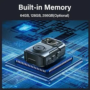 BOBLOV B4K5 4K Police Body Camera 256G GPS IR Night Vision IP68 for Patrol/Guard