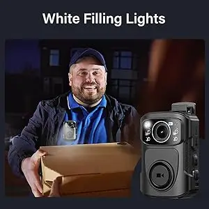 BOBLOV B4K5 4K Police Body Camera 256G GPS IR Night Vision IP68 for Patrol/Guard