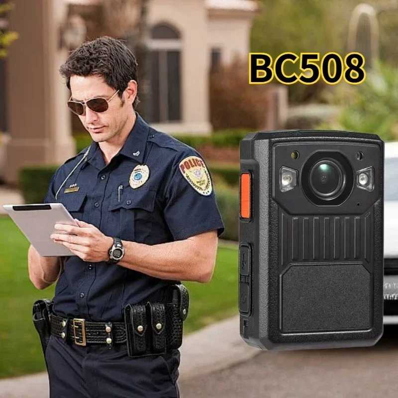 BC508 Body Worn Camera 1440P with 2'' Screen,Waterproof, Night Vision 3600mAh Battery Ultra-Long Recording for Security & Safety