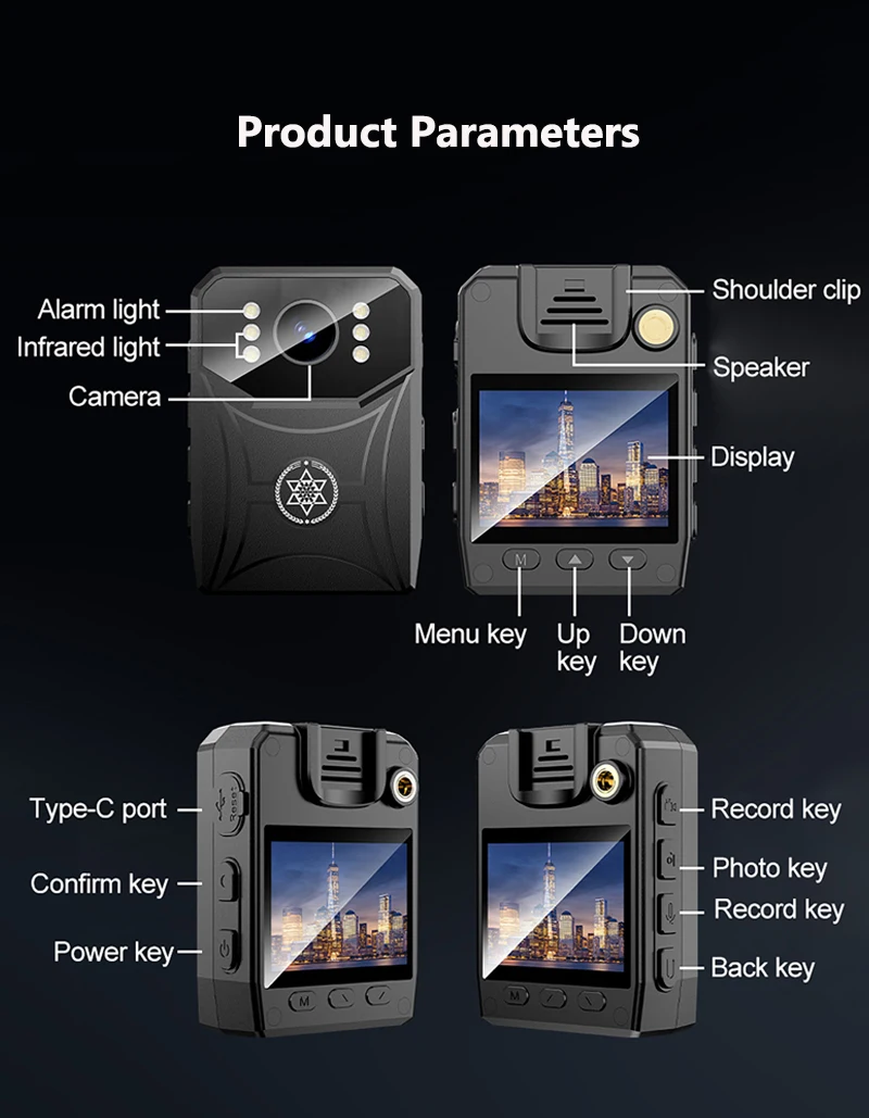 4K Mini Camera Outdoor Law Enforcement Recorder WIFI Camera With HD Screen Night Vision Police Bodycam Portable Body Camcorders