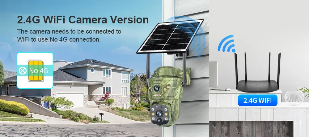 LS VISION 2 Lens 8MP 4G Solar Security Camera WiFi Wireless Outdoor Human/Animal AI Detection Waterproof Wildlife Cctv  Night