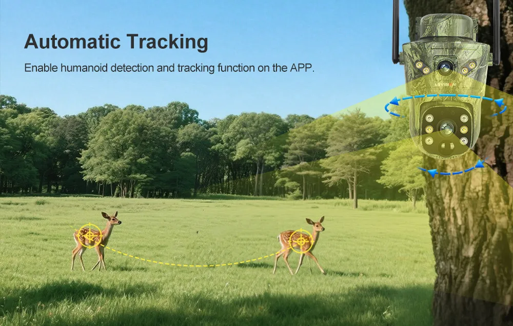 LS VISION 2 Lens 8MP 4G Solar Security Camera WiFi Wireless Outdoor Human/Animal AI Detection Waterproof Wildlife Cctv  Night