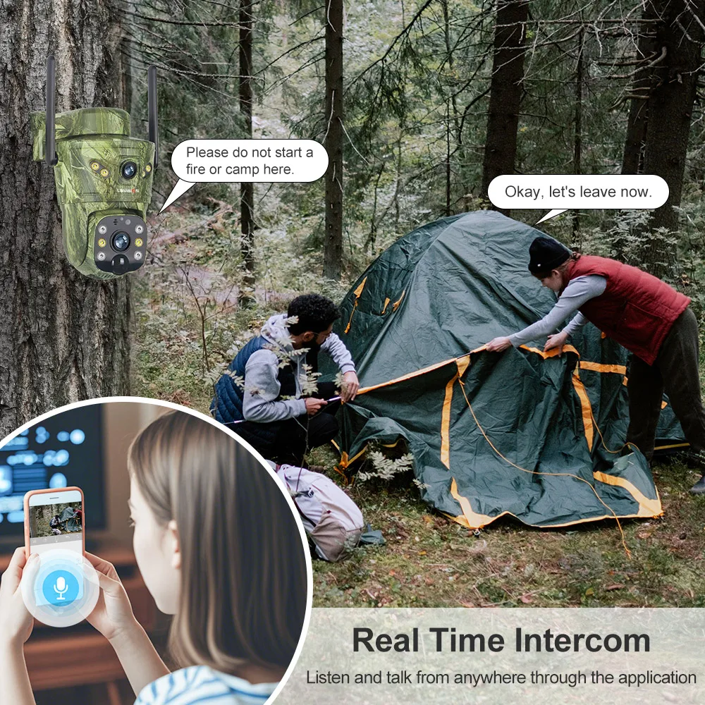 LS VISION 2 Lens 8MP 4G Solar Security Camera WiFi Wireless Outdoor Human/Animal AI Detection Waterproof Wildlife Cctv  Night