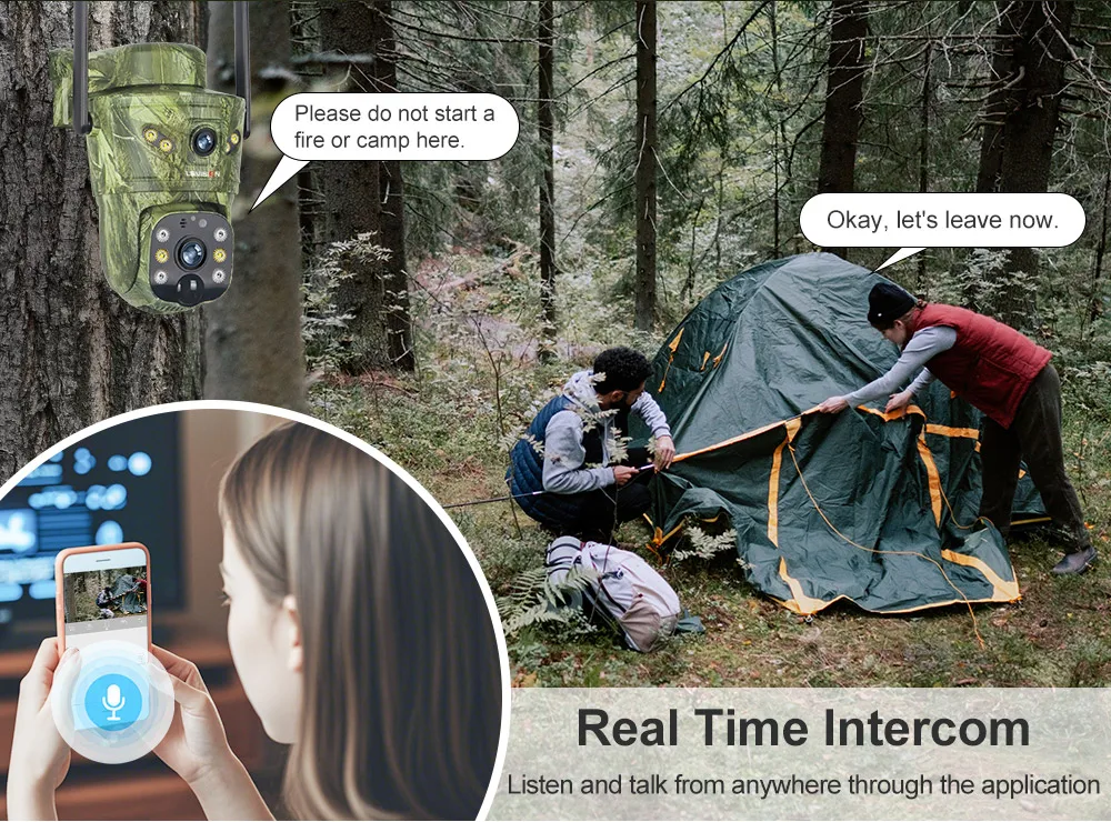 LS VISION 2 Lens 8MP 4G Solar Security Camera WiFi Wireless Outdoor Human/Animal AI Detection Waterproof Wildlife Cctv  Night