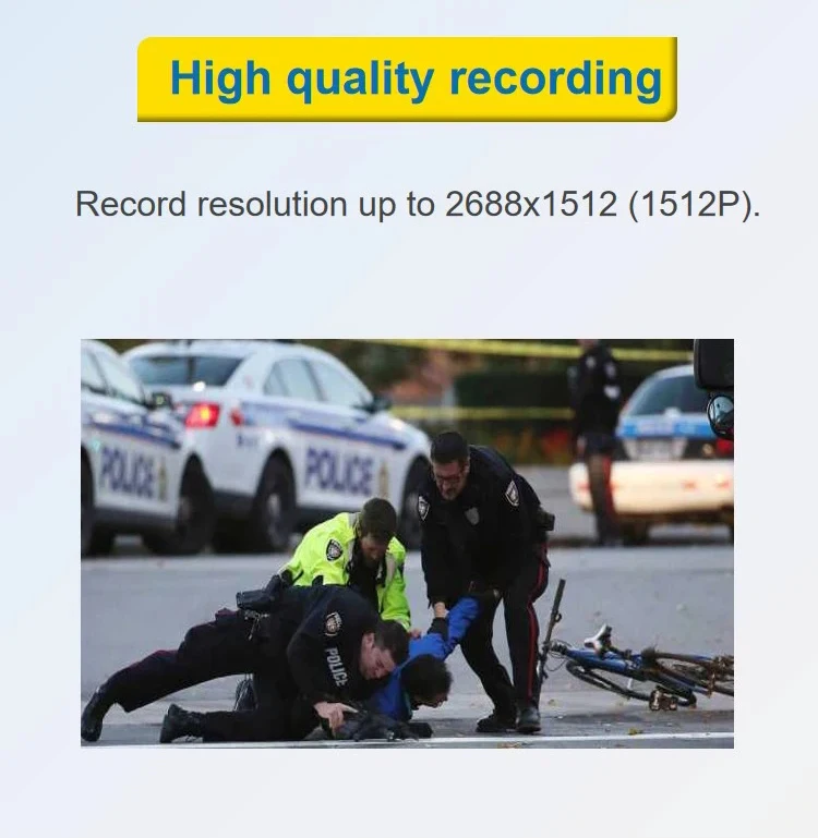 HD 1512P video recording Multi-functional Body Worn IR Night Vision Camera Support 4G WIFI GPS  2700mAh Battery