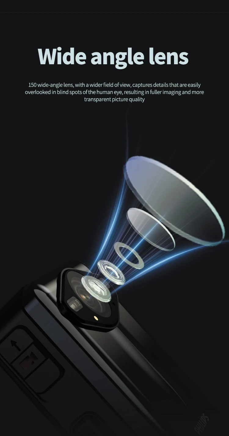 PHILIPS Original Body Worn Camera 1080P Night Vision VTR8003 Video Recording Equipment