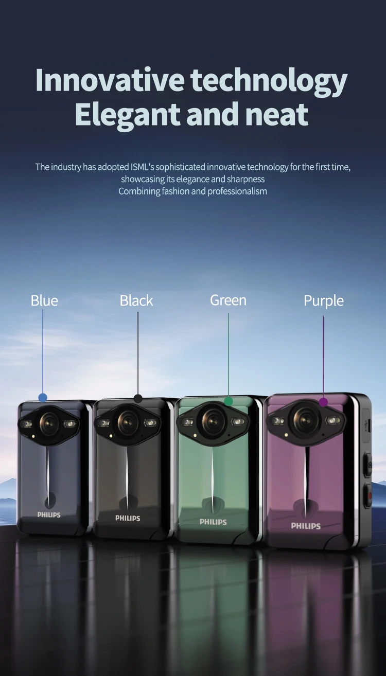 PHILIPS Original Body Worn Camera 1080P Night Vision VTR8003 Video Recording Equipment