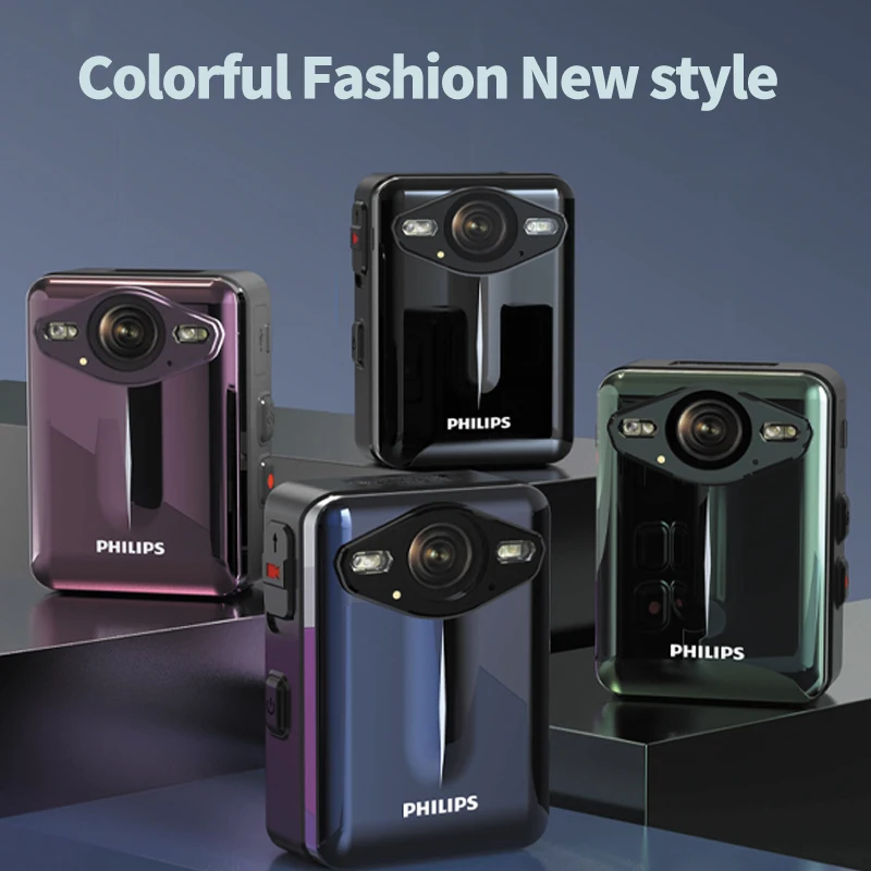 PHILIPS Original Body Worn Camera 1080P Night Vision VTR8003 Video Recording Equipment