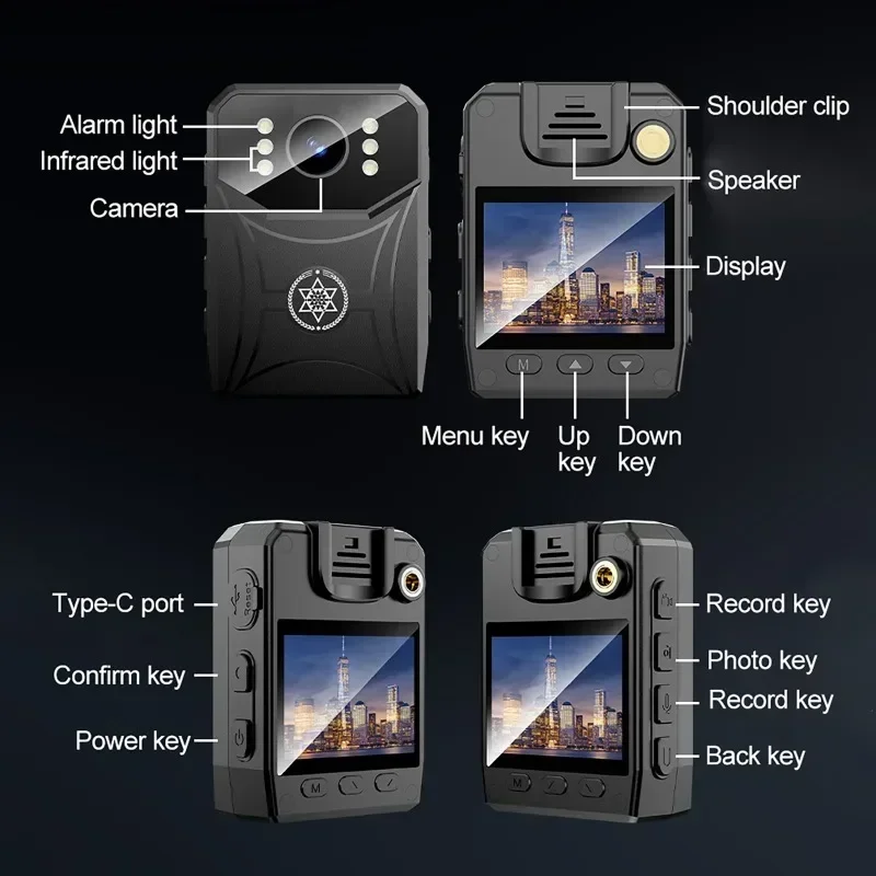 4K Mini Camera Outdoor Law Enforcement Recorder WIFI Camera With HD Screen Night Vision Police Bodycam Portable Body Camcorders