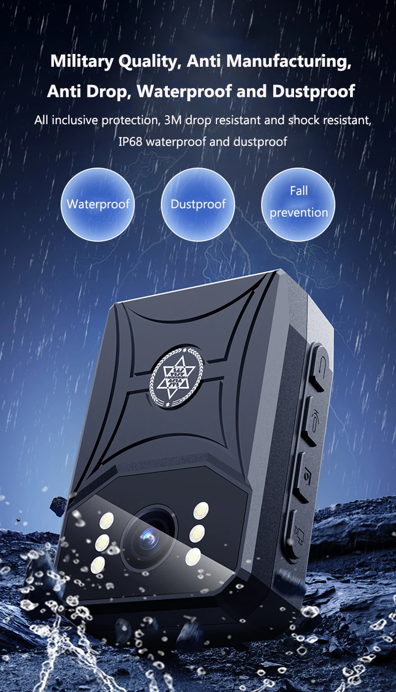 4K Mini Camera Outdoor Law Enforcement Recorder WIFI Camera With HD Screen Night Vision Police Bodycam Portable Body Camcorders