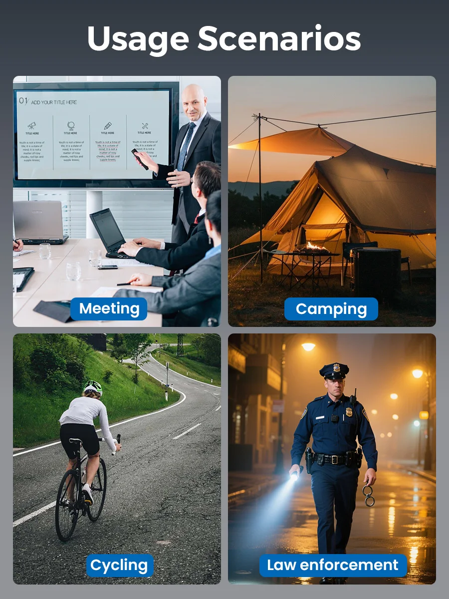 WiFi 5MP UHD Video Body Camera 1900mAh 1080P 2MP Mini Wireless Body Recorder 180° Flip Rechargeable Portable Cam Law Enforcement