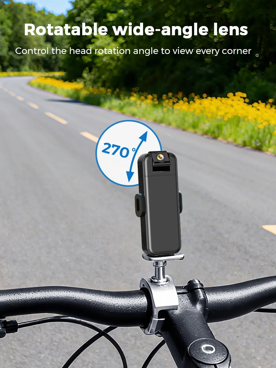 WiFi 5MP UHD Video Body Camera 1900mAh 1080P 2MP Mini Wireless Body Recorder 180° Flip Rechargeable Portable Cam Law Enforcement