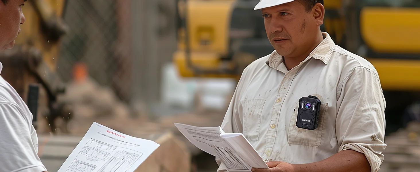 BOBLOV KJ23 Body Worn Camera with Car Suction Kit,128GB 1296P,3200mAh,14 Hours,Night Vision,for Daily Record/Waiters/Delivery