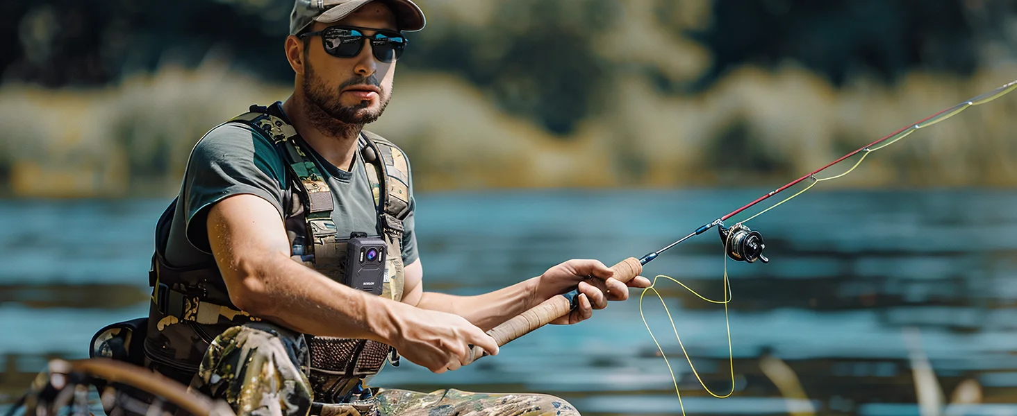 BOBLOV KJ23 Body Worn Camera with Car Suction Kit,128GB 1296P,3200mAh,14 Hours,Night Vision,for Daily Record/Waiters/Delivery