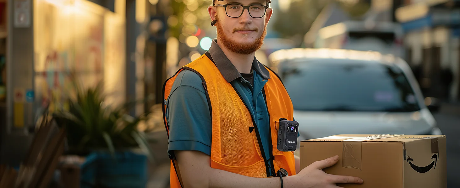 BOBLOV KJ23 Body Worn Camera with Car Suction Kit,128GB 1296P,3200mAh,14 Hours,Night Vision,for Daily Record/Waiters/Delivery