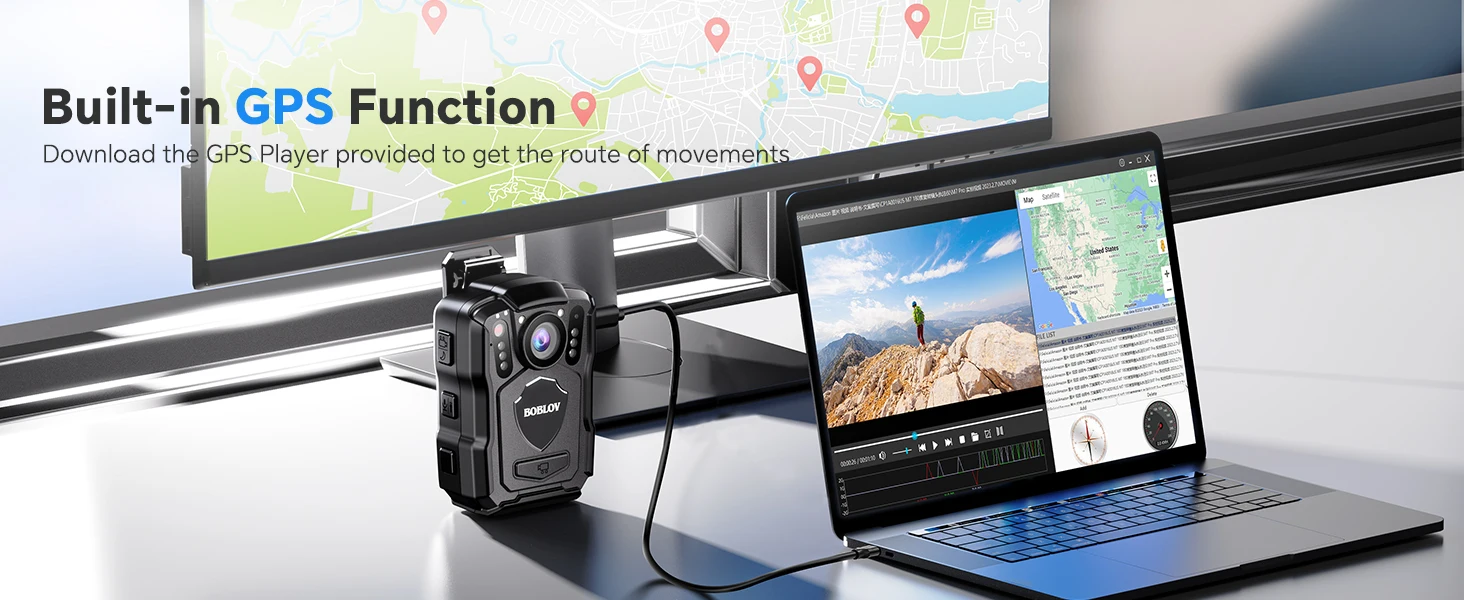 BOBLOV 2K Body Worn Camera 4200mAh Battery 15Hrs Recording GPS IP67 Waterproof Dashcam Suction Mount Law Enforcement Security BOBLOV 2K Body Worn Camera 4200mAh Battery 15Hrs Recording GPS IP67 Waterproof Dashcam Suction Mount Law Enforcement Security