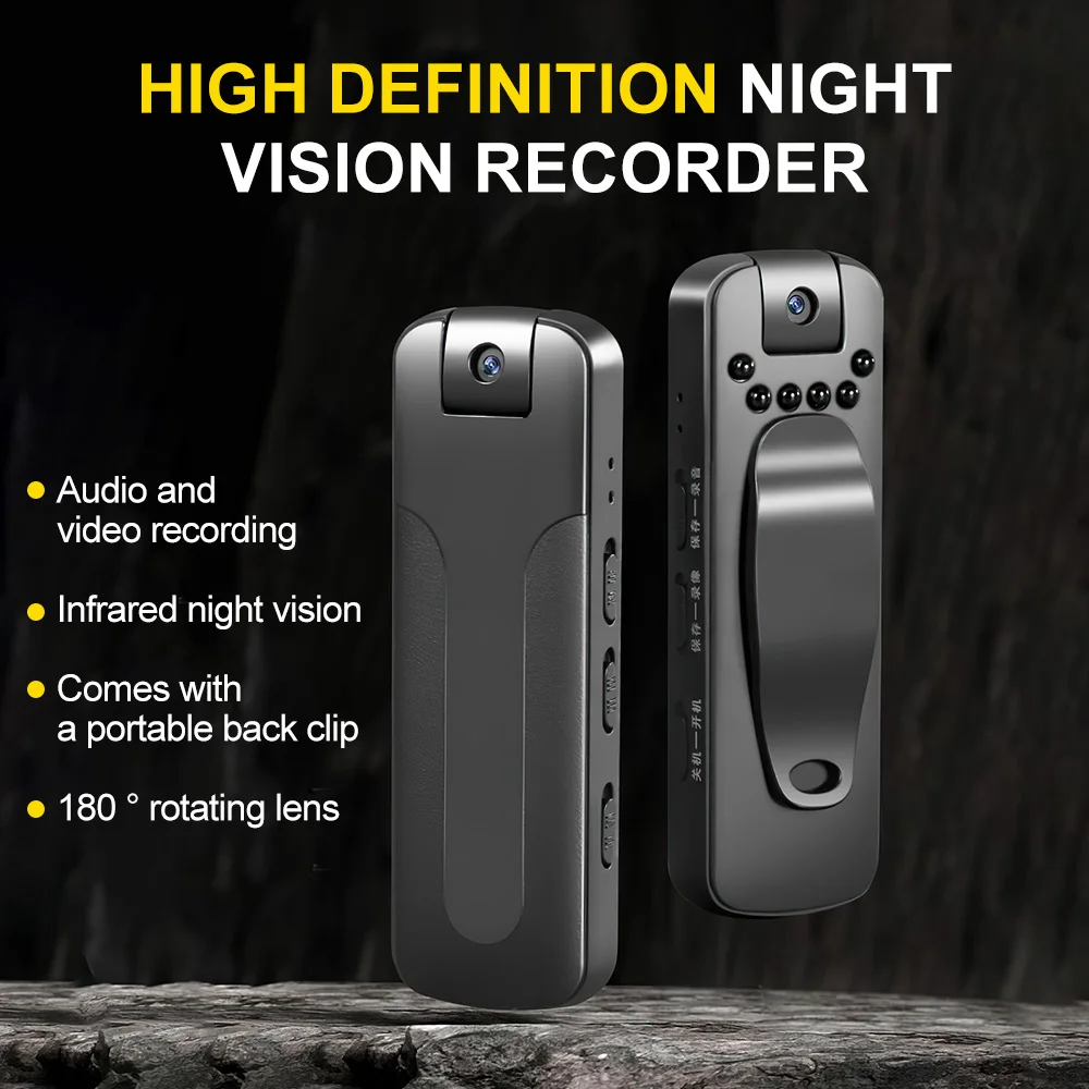 HD 1080P Mini Camera Portable Camcorder Recording Pen Police Body Worn Camera Infrared Night Vision Digital Video Recorder DVR
