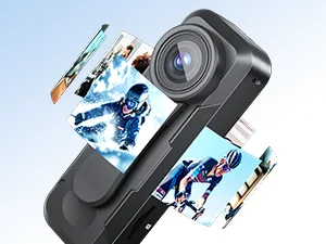 BOBLOV W1 64GB HD 1080P Body Worn Camera - Loop Recording with Time Stamp for Travel/Delivery/Lecture, Wearable Action Cam​