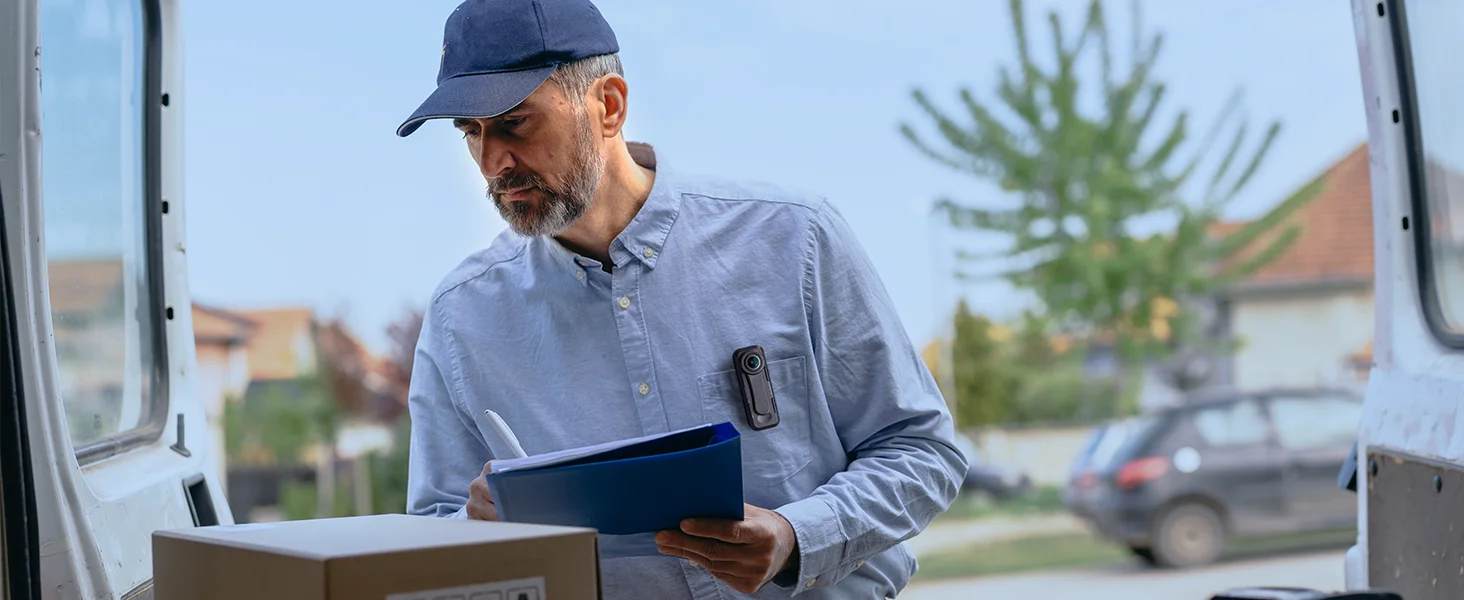 BOBLOV W1 64GB HD 1080P Body Worn Camera - Loop Recording with Time Stamp for Travel/Delivery/Lecture, Wearable Action Cam​