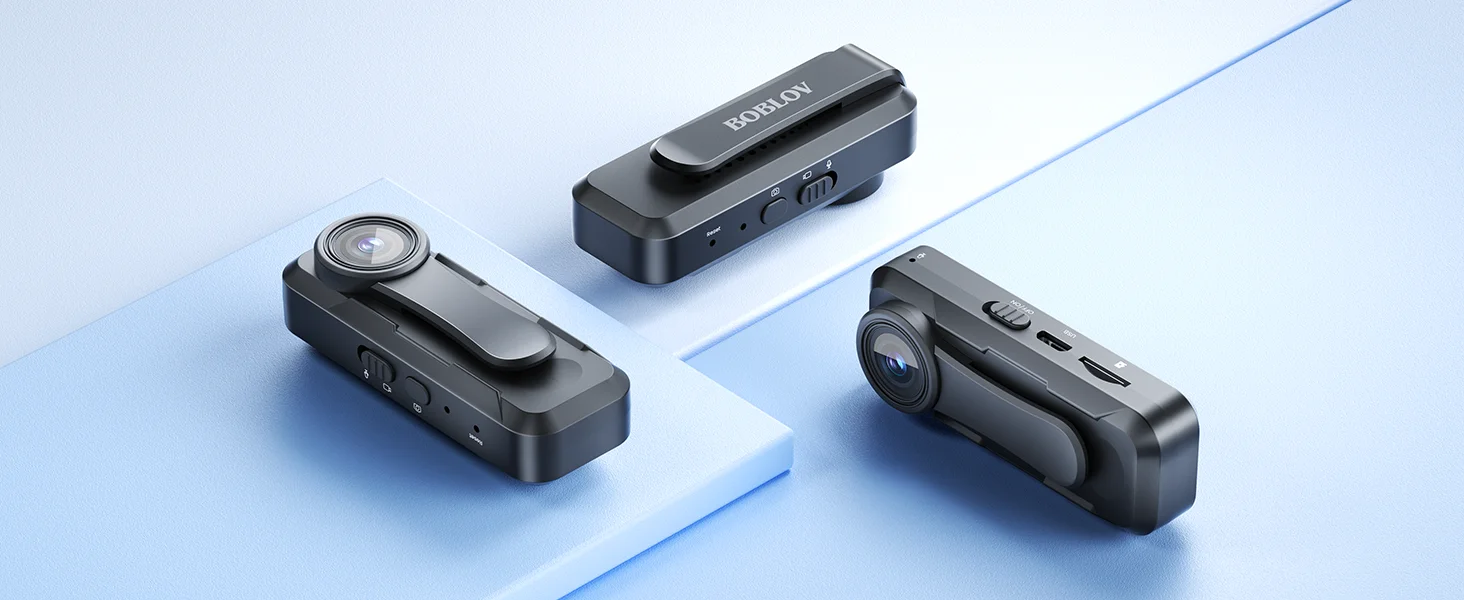 BOBLOV W1 64GB HD 1080P Body Worn Camera - Loop Recording with Time Stamp for Travel/Delivery/Lecture, Wearable Action Cam​