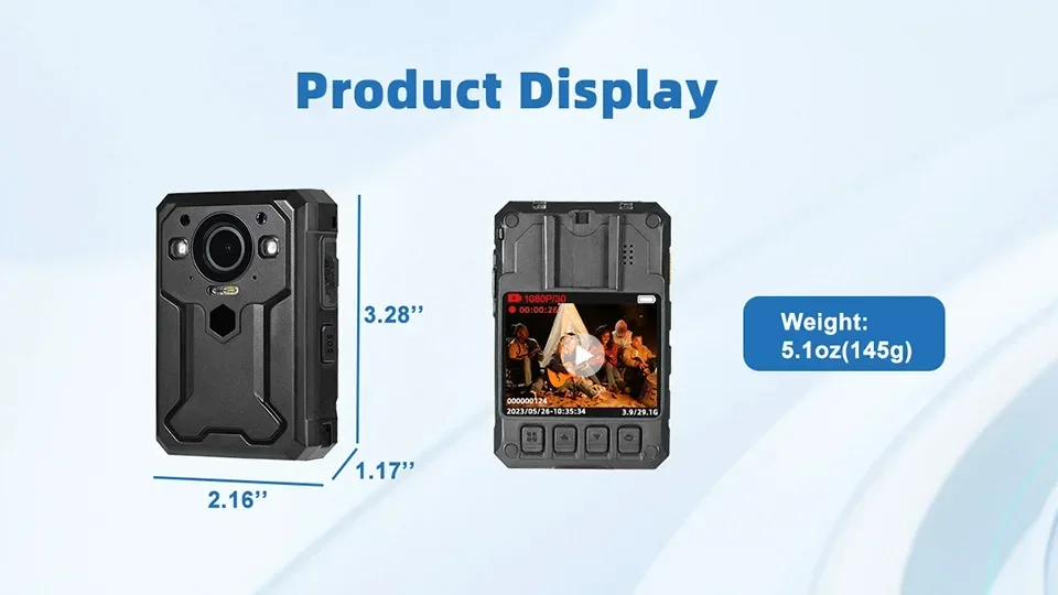 BC607 Body Worn Camera HD 1440P 4G Live broadcast in real time with GPS Track Night Vision IP67 waterproof Portable Body Camera