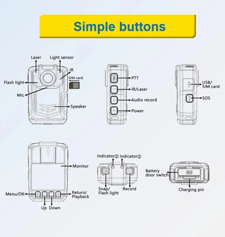 Body Camera 4G GPS WIFI AES265 Night Vision Live Video Wearable Body Worn Camera NIGHT VISION,Two-way Audio Body Camera 4G GPS WIFI AES265 Night Vision Live Video Wearable Body Worn Camera NIGHT VISION,Two-way Audio