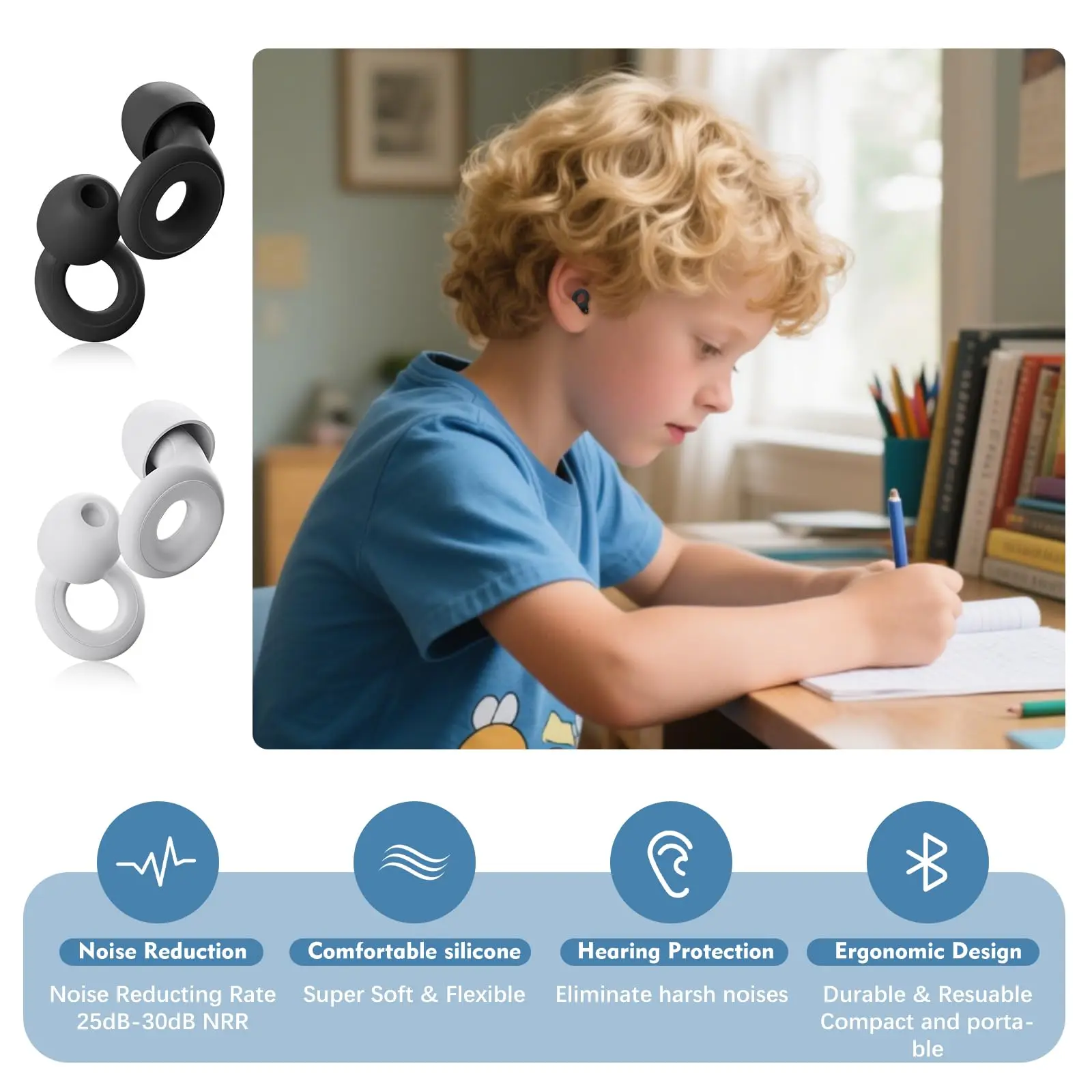 Loop Ear Plugs Sleeping Noise Canceling Ear Plugs Waterproof Swimming Silicone Ear Breed Stuffer Children's Hear Protector