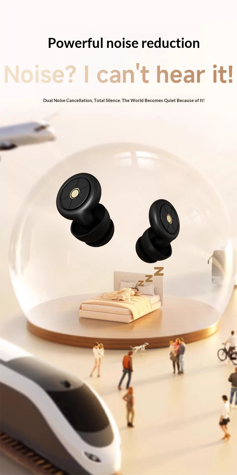 Ear Plugs for Sleeping Noise Cancelling,Reusable Silicone Earplugs Hearing Protection for Concert, Motorcycle,Sleep,and Snoring