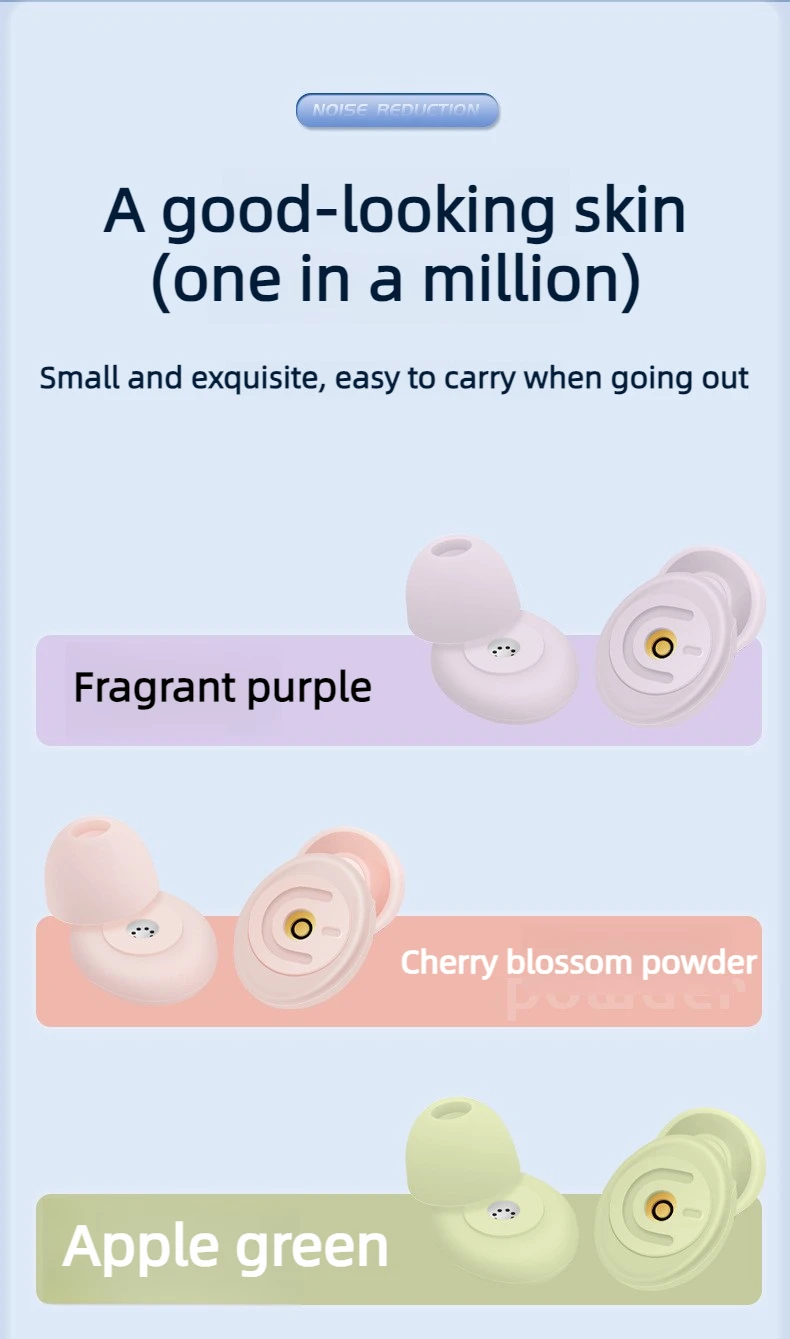 Noise Cancelling Earplugs Reusable with 2 Size Tips Storage Case Soft Durable for Sleeping Concert Travel Study Back to School