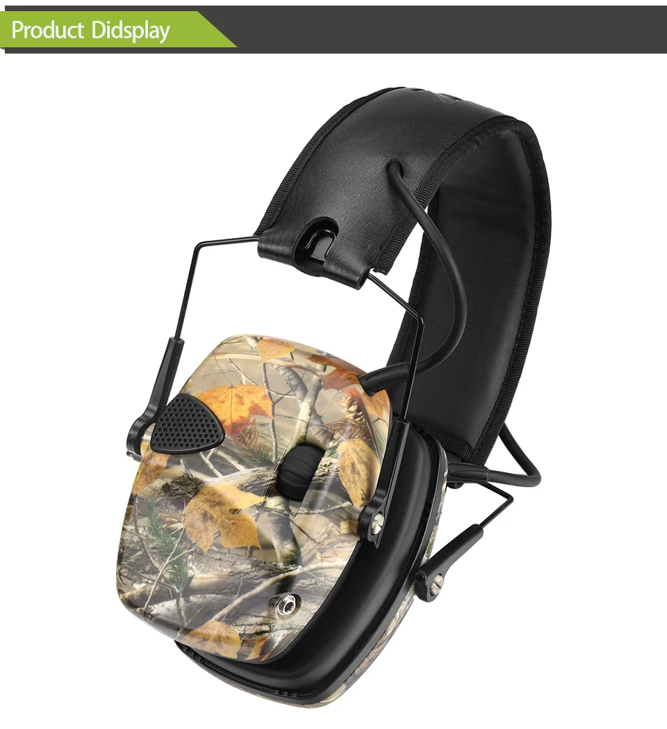 ZOHAN Tactical Electronic Shooting Earmuffs Hunting Sound Pickup Anti-noise Hearing Protective Headset SNR 27dB Outdoor Safety