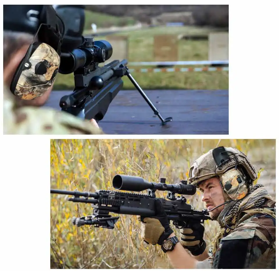 ZOHAN Tactical Electronic Shooting Earmuffs Hunting Sound Pickup Anti-noise Hearing Protective Headset SNR 27dB Outdoor Safety