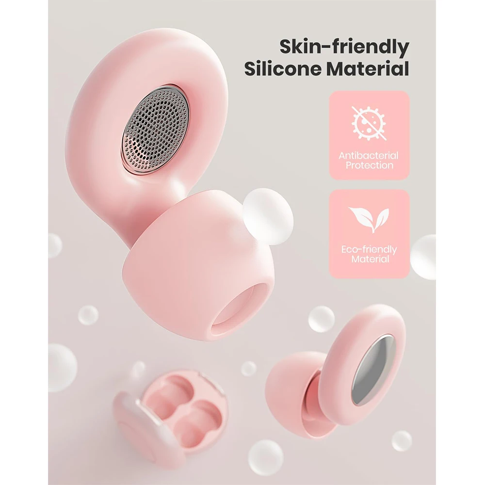 Ear Plugs for Sleeping Noise Cancelling, 25dB Ear Plugs for Noise Reduction with 8 Ear Tips, Reusable Silicone Earplugs Hearing
