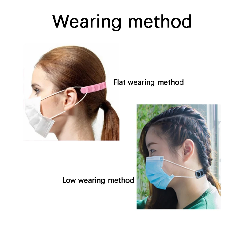 2pcs Mask Anti Pinch Ear Protection Silicone Tape With 5 Adjustable Settings For Children And Adults Adjustable Strap For Masks 2pcs Mask Anti Pinch Ear Protection Silicone Tape With 5 Adjustable Settings For Children And Adults Adjustable Strap For Masks
