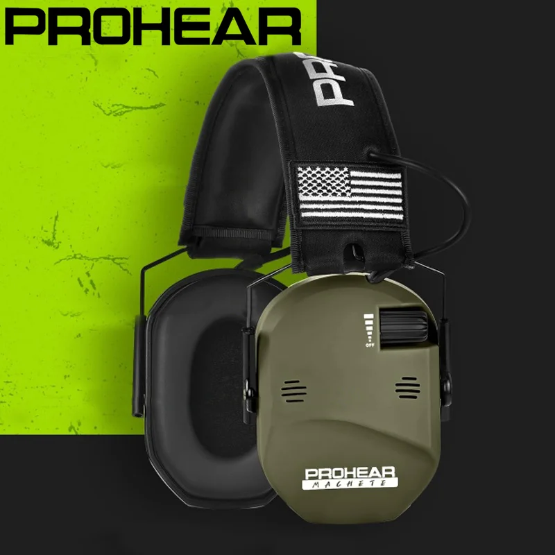 PROHEAR Shooting Electronic Ear Protection 5X Sound Amplification 4 Omnidirectional Microphones Noise Reduction Hunting Earmuffs