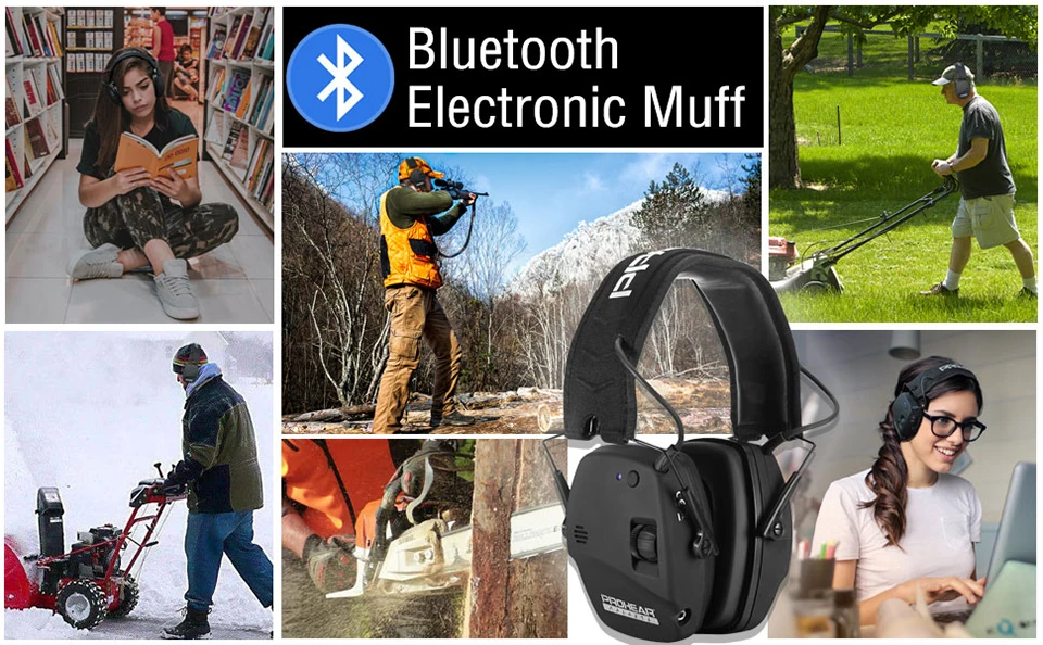 ZOHAN Noise Reduction Safety Earmuffs Hearing Protection Adjustable NRR22db Shooting Ear Muffs Ear Defenders with Waist HookHang