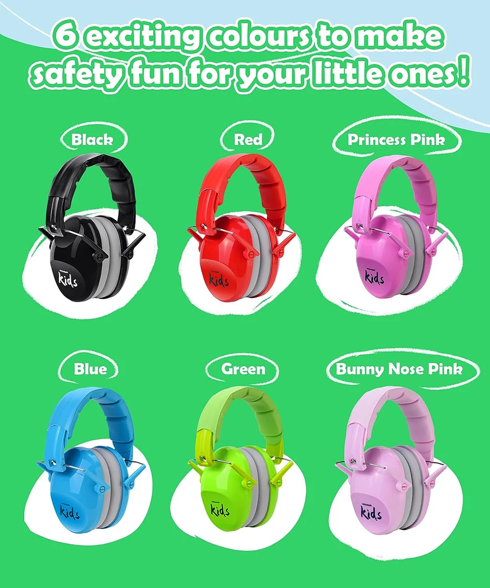 ZOHAN Kids Hearing Protection Earmuffs Baby Ear Defenders Noise Reduction Earmuff For Autism Children Toddlers Reading Sleeping