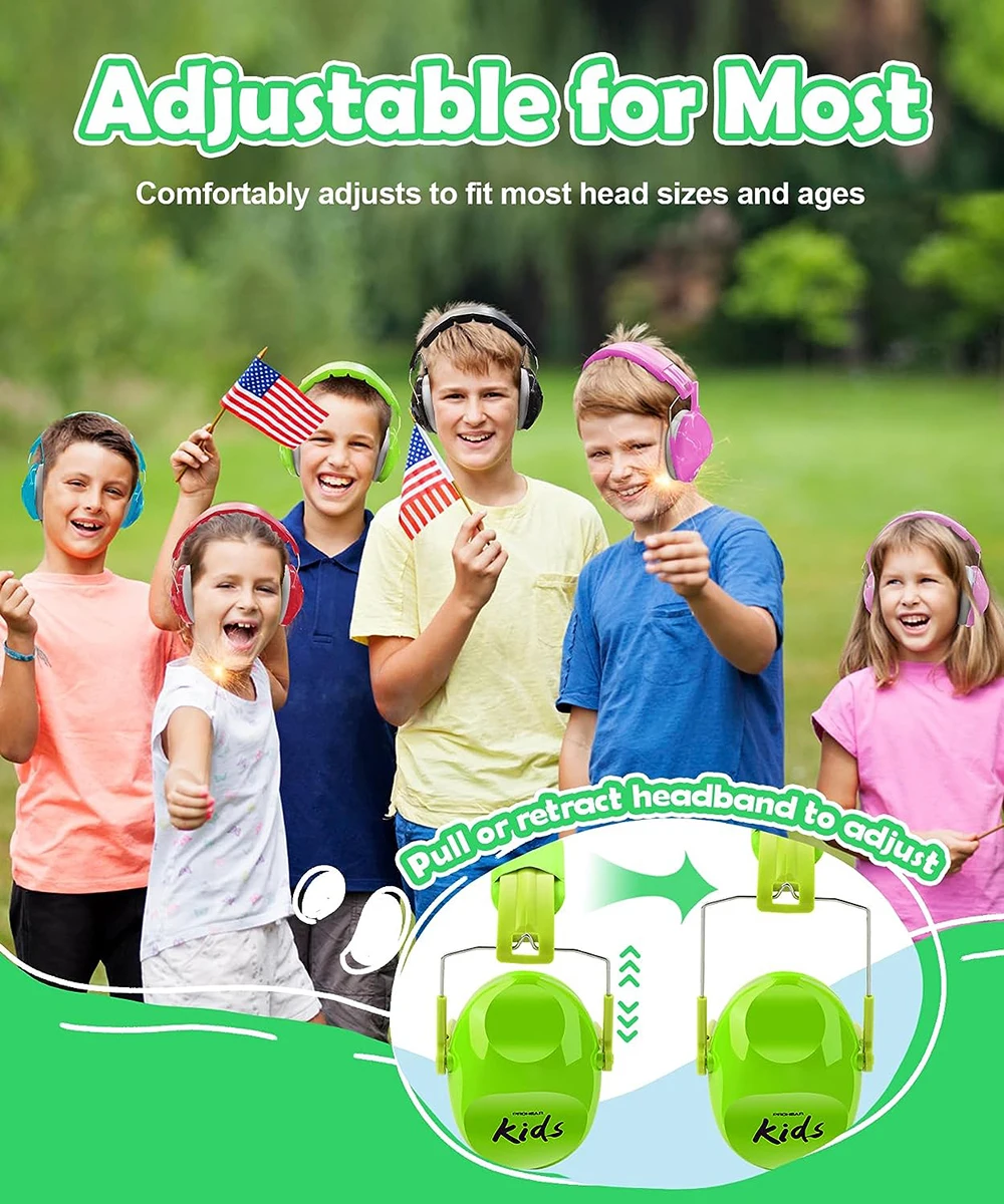 ZOHAN Kids Hearing Protection Earmuffs Baby Ear Defenders Noise Reduction Earmuff For Autism Children Toddlers Reading Sleeping