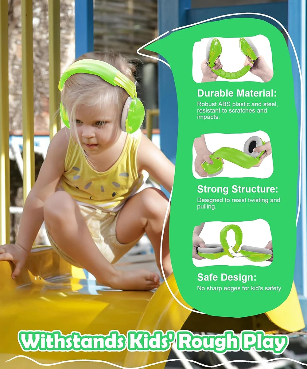 ZOHAN Kids Hearing Protection Earmuffs Baby Ear Defenders Noise Reduction Earmuff For Autism Children Toddlers Reading Sleeping