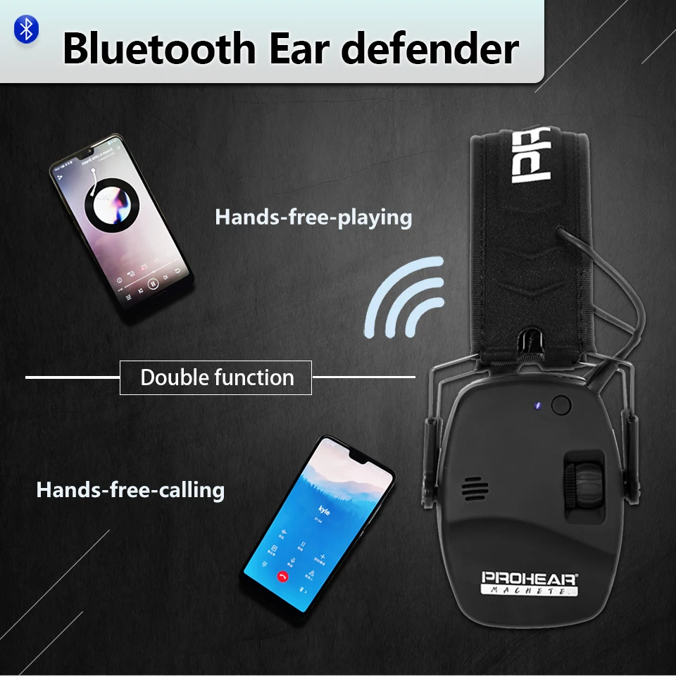 ZOHAN Headphone Electronic 5.0 Bluetooth earmuffs Shooting Ear Protection for hunting Noise Reduction Professional Tactical