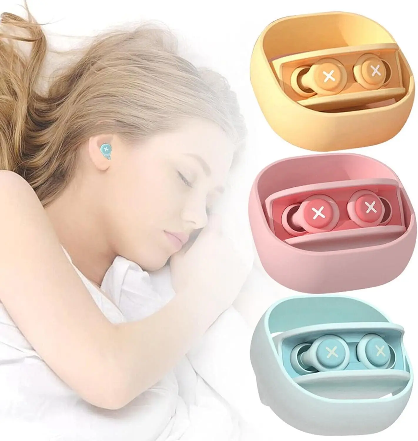GITFOS Silicone Earplug Sleep Noise Ear Plug Canceling Noise Reduction Soundproof Anti Soft Slow Rebound Protection Ears Foam