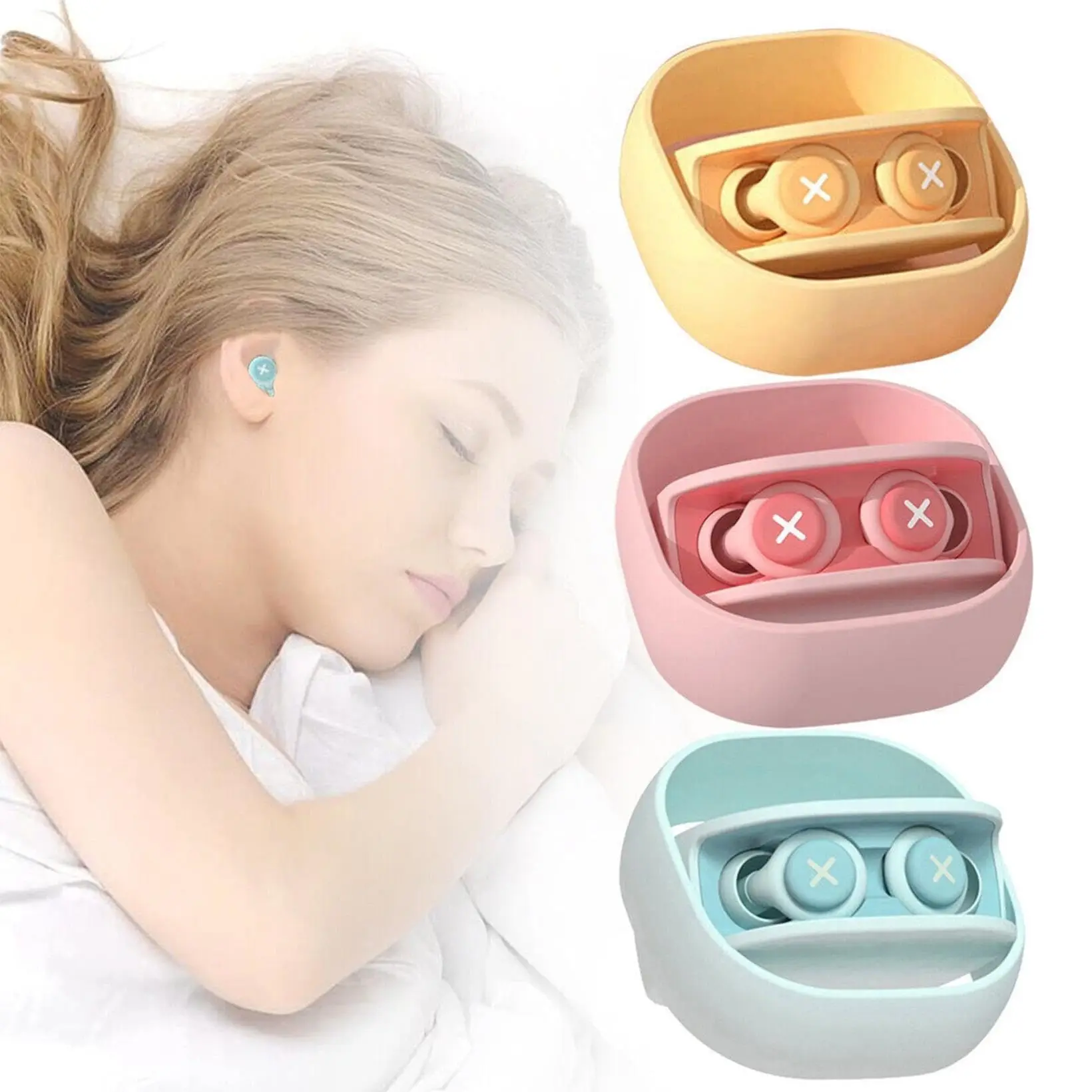 GITFOS Silicone Earplug Sleep Noise Ear Plug Canceling Noise Reduction Soundproof Anti Soft Slow Rebound Protection Ears Foam
