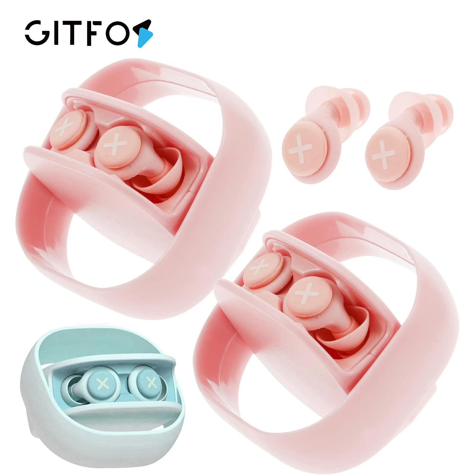 GITFOS Silicone Earplug Sleep Noise Ear Plug Canceling Noise Reduction Soundproof Anti Soft Slow Rebound Protection Ears Foam