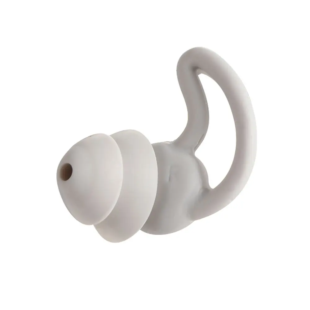 1Pair Soft Silicone Ear Plugs Tapered Travel Noise Reduction Earplugs Sleep Sound Insulation Ear Protector 2/3 Layers