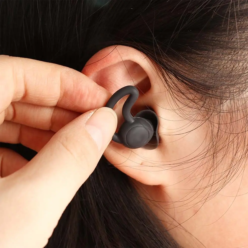 1Pair Soft Silicone Ear Plugs Tapered Travel Noise Reduction Earplugs Sleep Sound Insulation Ear Protector 2/3 Layers