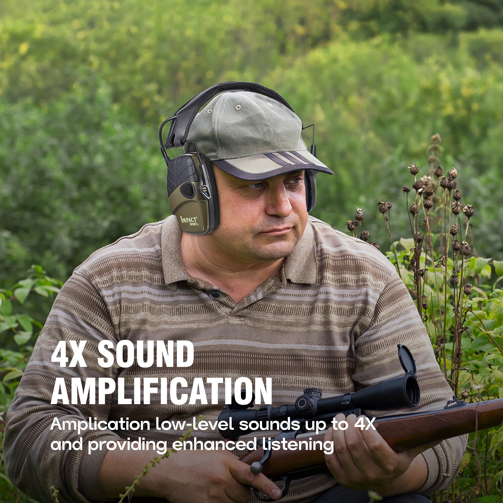 Original Tactical Electronic Earmuffs Pro Outdoor Shooting Hearing Protection with Noise Cancelling & Sound Amplification