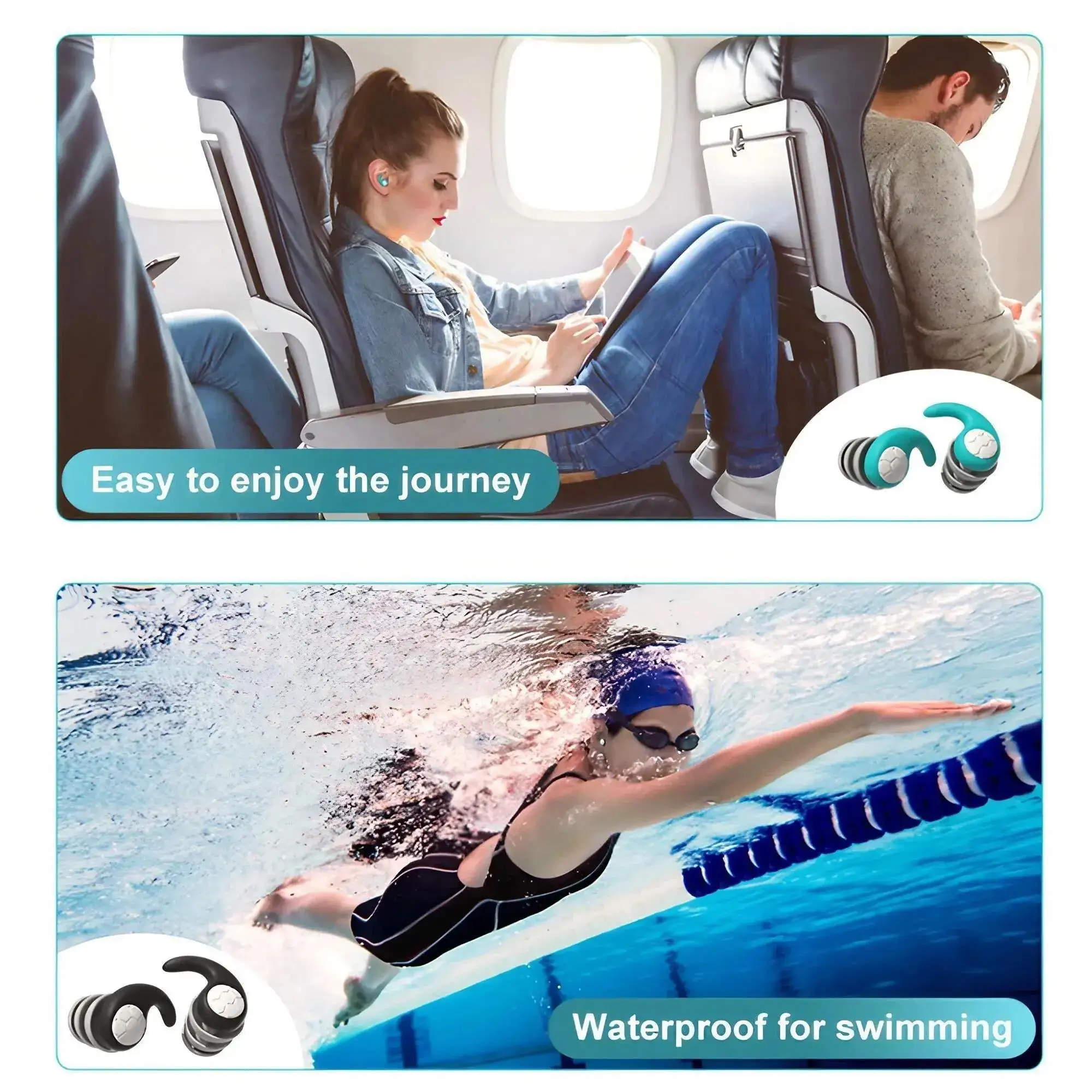 Silicone Sleeping Ear Plugs Three-Layer Noise Reduction Waterproof Earplug Professional Soundproof Earplug Earplugs For Swimming