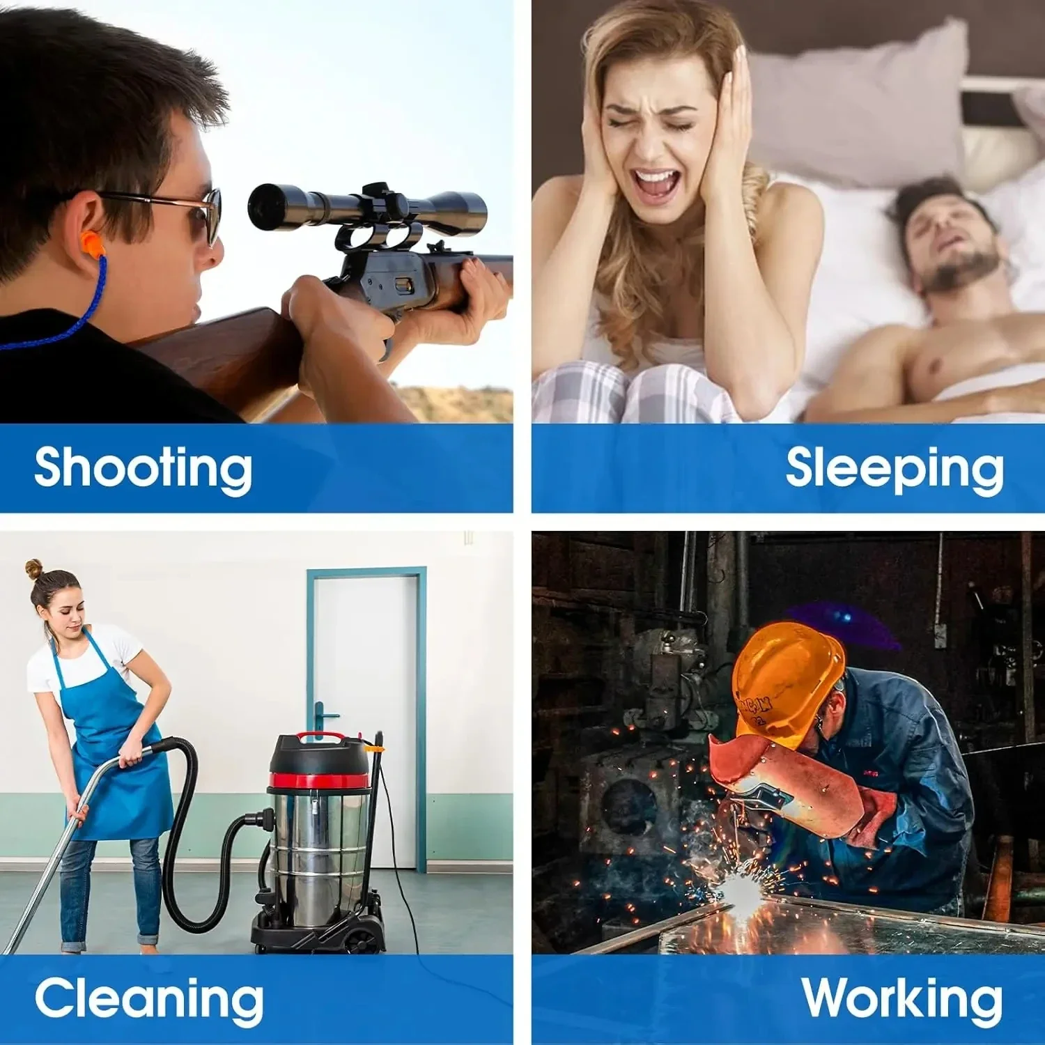 1-10Pairs Noise Cancelling Silicone Earplugs Reusable Earplug With Rope Waterproof Swimming Rubber Ear Plugs Come with Box